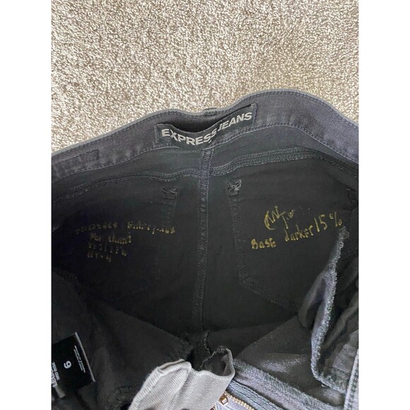 Express Jeans Mid Rise Legging Jeans - Black - Size 6 - Picture 6 of 7